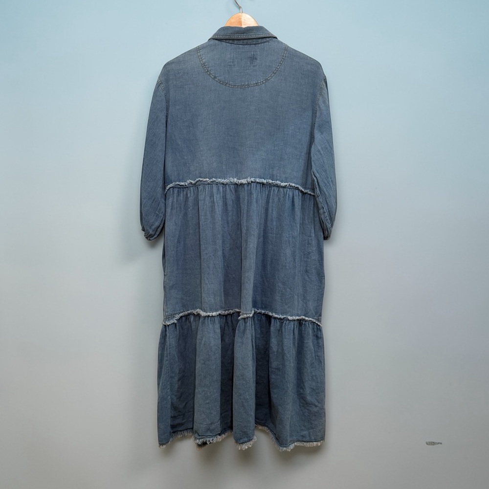 ANTHROPOLOGIE The Bettina Denim Dress Women's LP - Picture 5 of 10